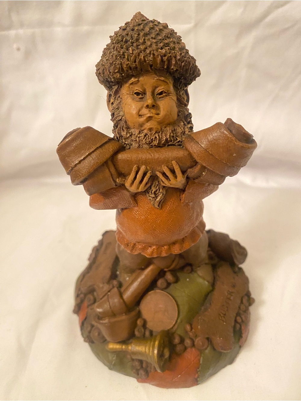Clarks Brown and Tan Woodland Gnome Sculpture